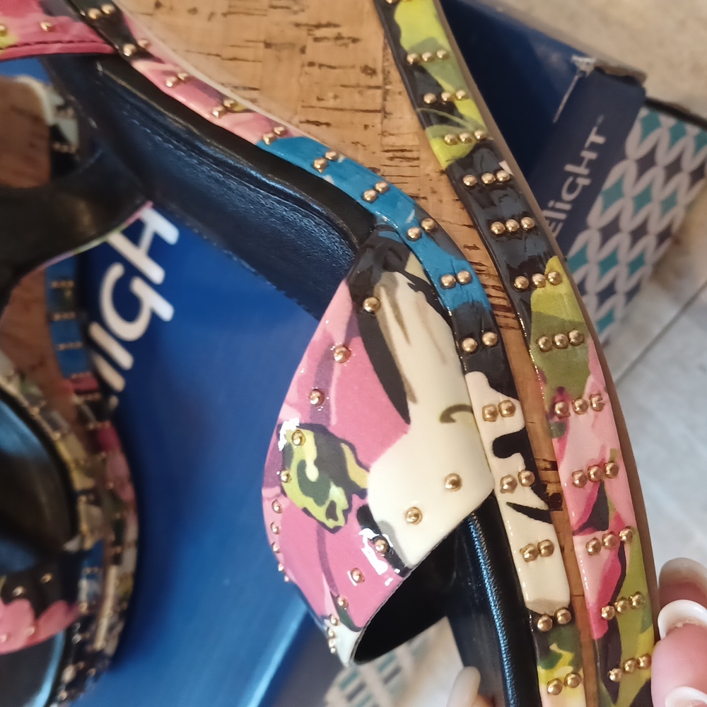 Limelight Rafaella Black Multi-Colored Wedges - Picture 3 of 11